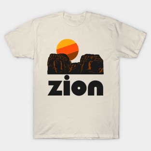 Retro Zion ))(( Tourist Souvenir National Park Design T-Shirt